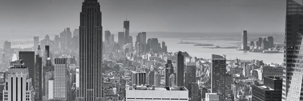 Skyline von New York in schwarz-weiß