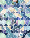 Geometric Blue - View 1