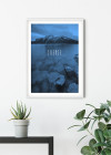 Word Lake Silence Blue