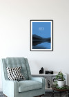Word Lake Hush Blue