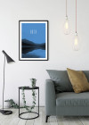 Word Lake Hush Blue