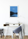 Word Lake Hush Blue