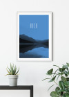 Word Lake Hush Blue