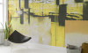 Squares Dropping grey-yellow - View 1