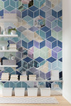 Geometric Blue - View 1