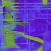 Columns Hanging blue