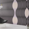 Wave rose-black-apricot - View 1