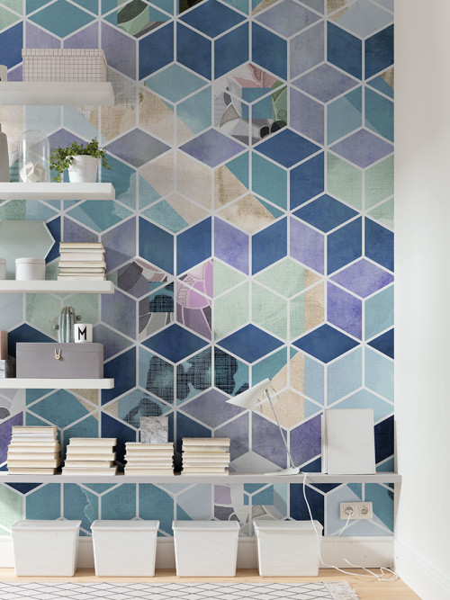 Geometric Blue - Slider Item - View 1