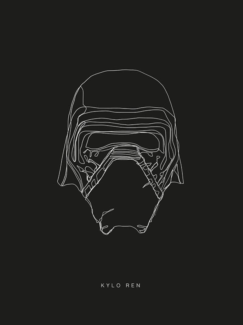 Star Wars Lines Dark Side Kylo - Thumbnail View 1