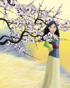 Disney Mulan Cherry Blossoms - View 1
