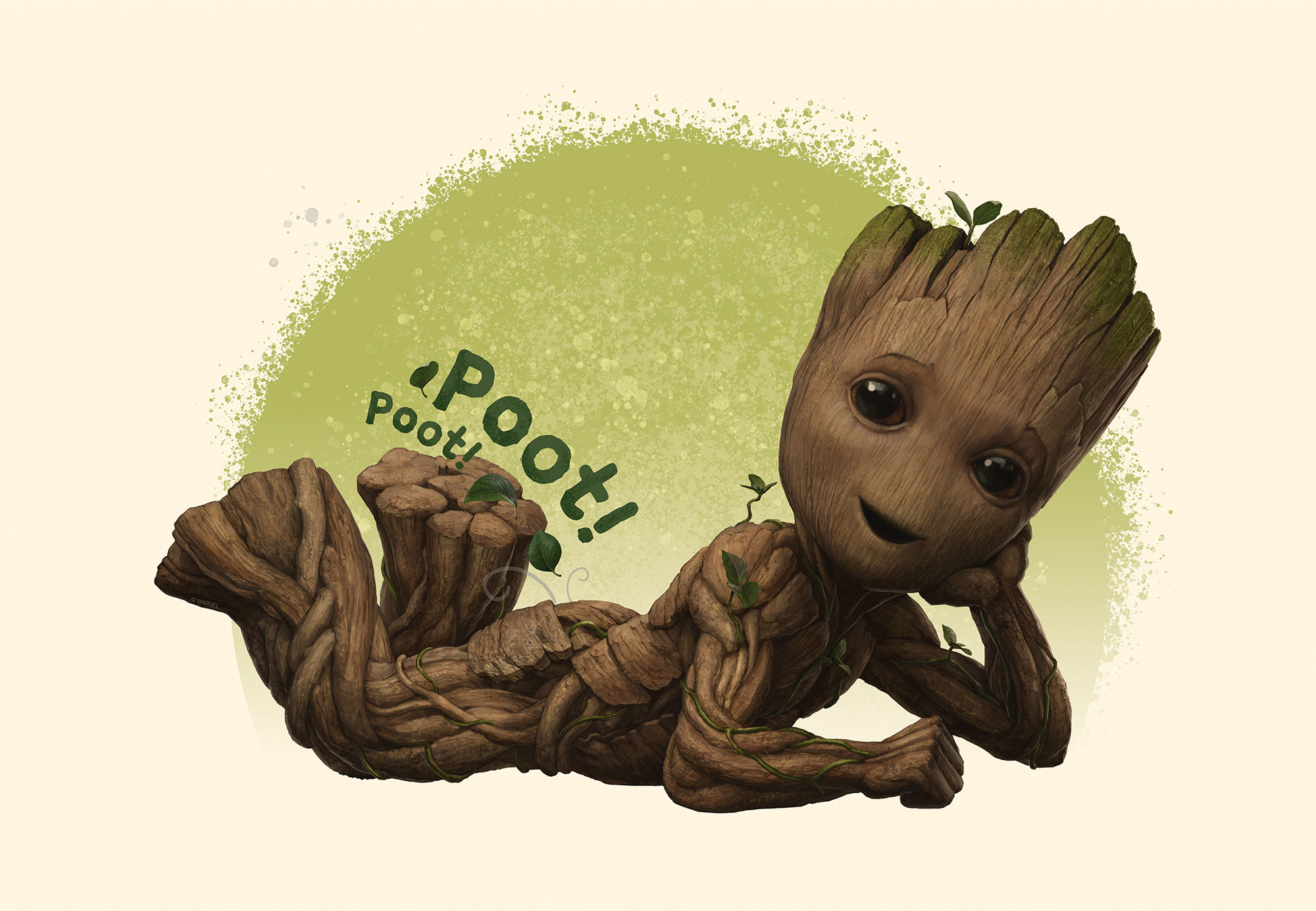 Keilrahmenbild Groot Poot von Komar® I Marvel I nur 24.50 €