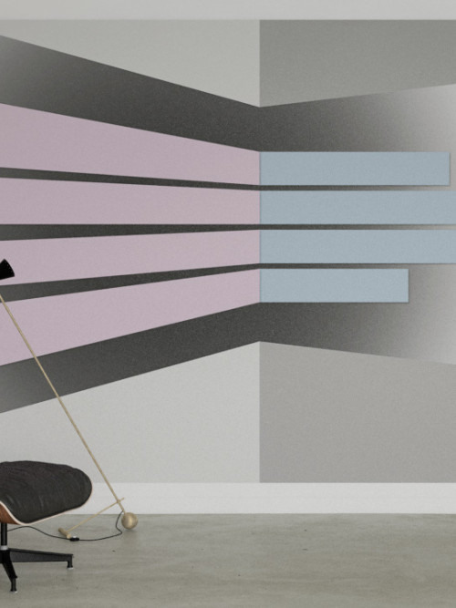 Perspective Fanning rose-bleu-grey - Slider Item - View 1