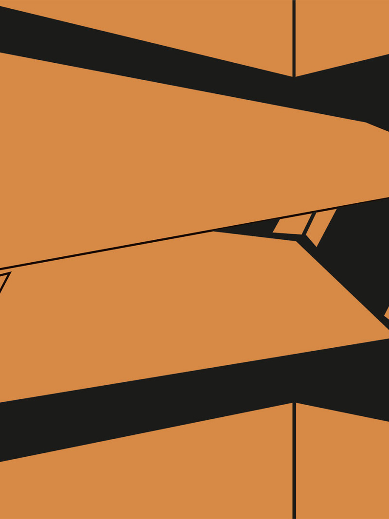 Perspective Table orange-black - Thumbnail View 1