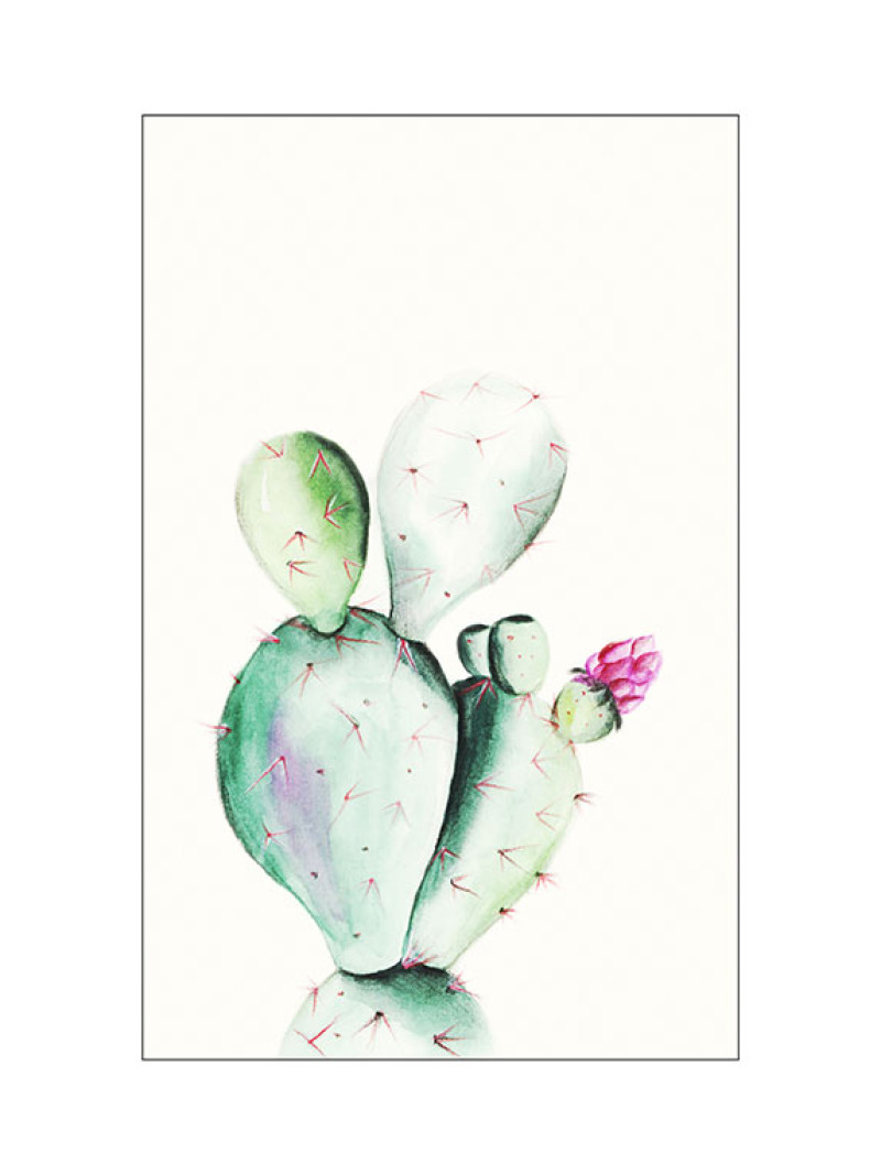 Prickly Pear Watercolor - Thumbnail View 1