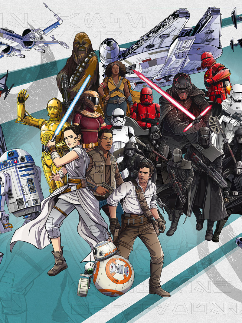 Star Wars Cartoon Collage Wide - Thumbnail View 1