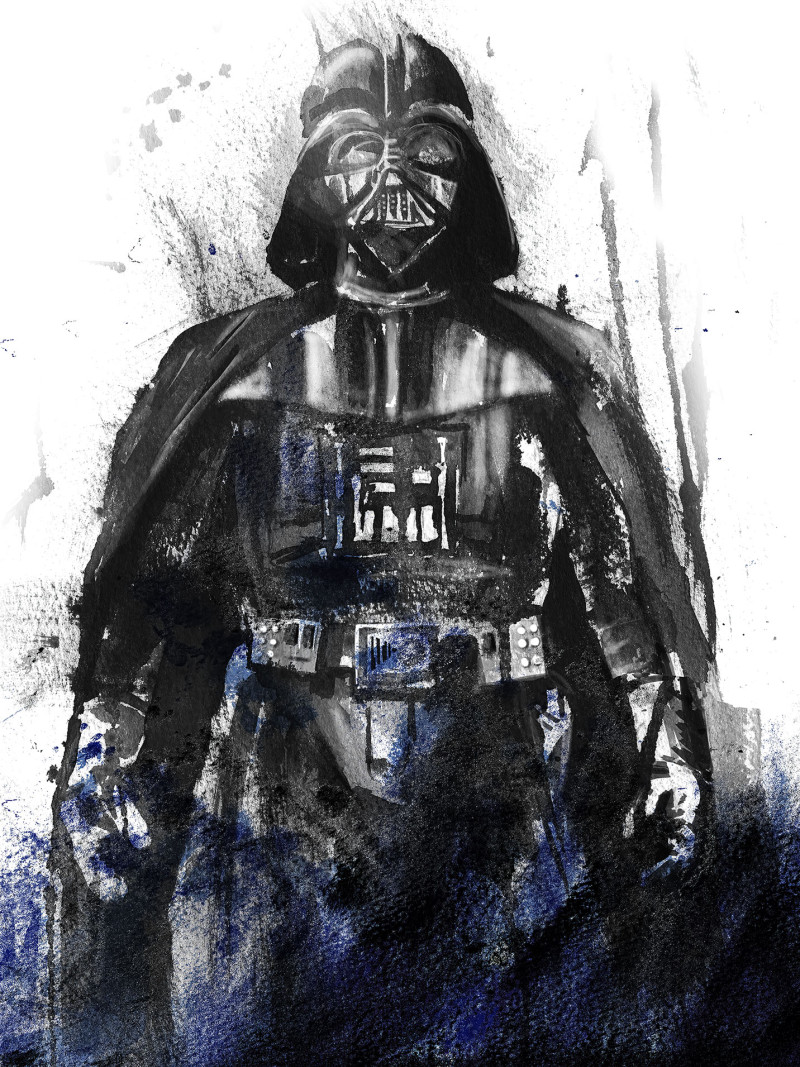 Star Wars Watercolor Vader - Thumbnail View 1