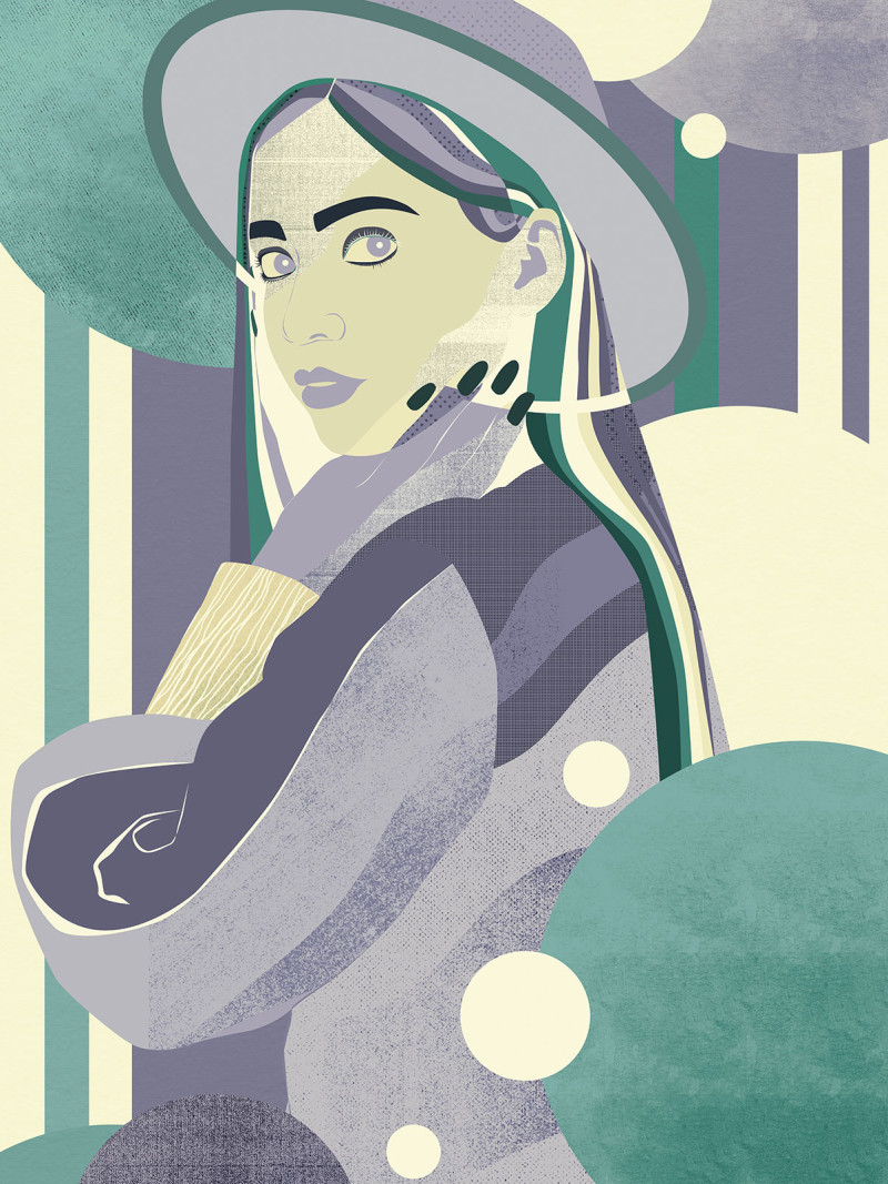 Woman Hat Colour - Thumbnail View 1