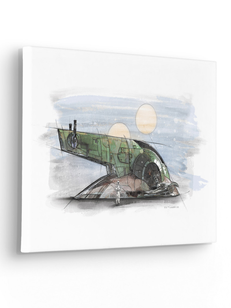 Star Wars Boba Fett Spaceship Sketch - Thumbnail View 1