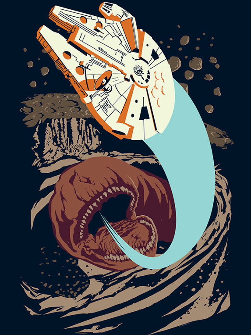 Star Wars Classic Vector Asteroid Worm - Thumbnail View 1