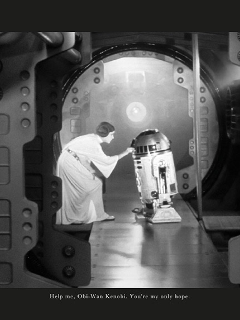 Star Wars Classic Leia R2D2 Quote - Thumbnail View 1