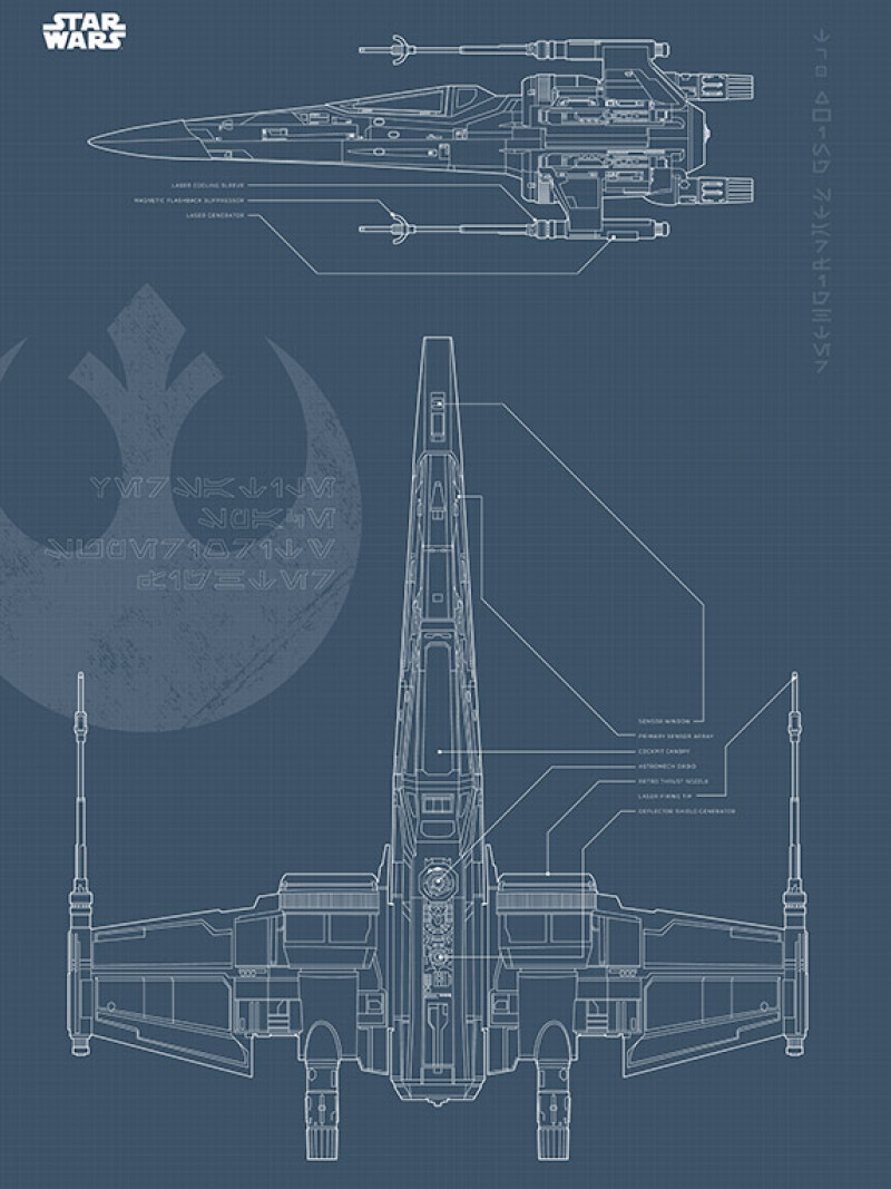 Star Wars Blueprint X-Wing - Thumbnail View 1