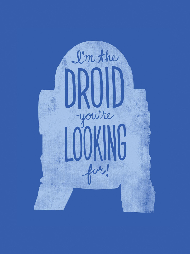 Star Wars Silhouette Quotes R2D2 - Thumbnail View 1