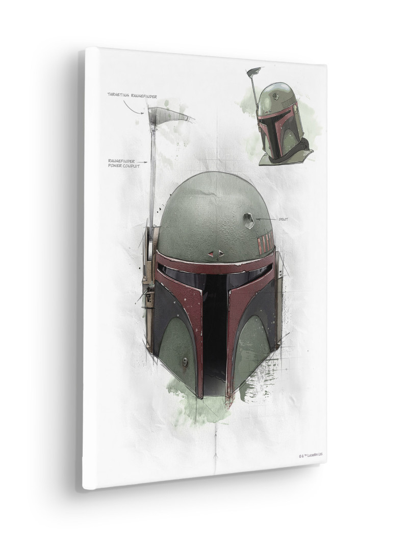 Star Wars Boba Fett Helmet Sketch - Thumbnail View 1