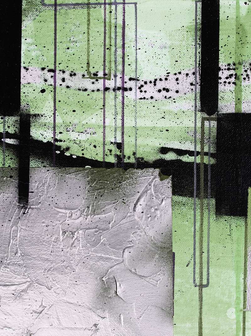 Squares Dropping grey-green - Thumbnail View 1