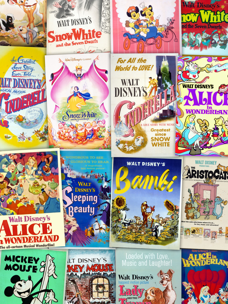 Disney Movie Posters Retro Girls - Thumbnail View 1