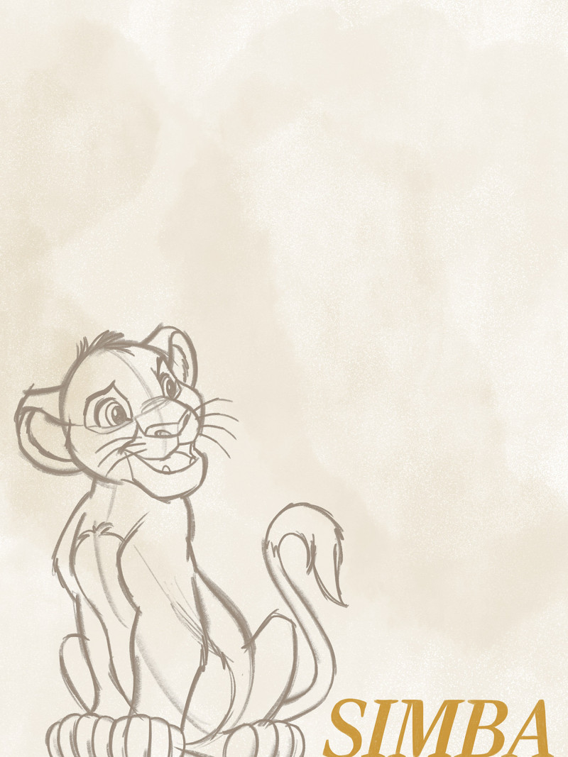 Disney The Lion King Simba Sketch - Thumbnail View 1