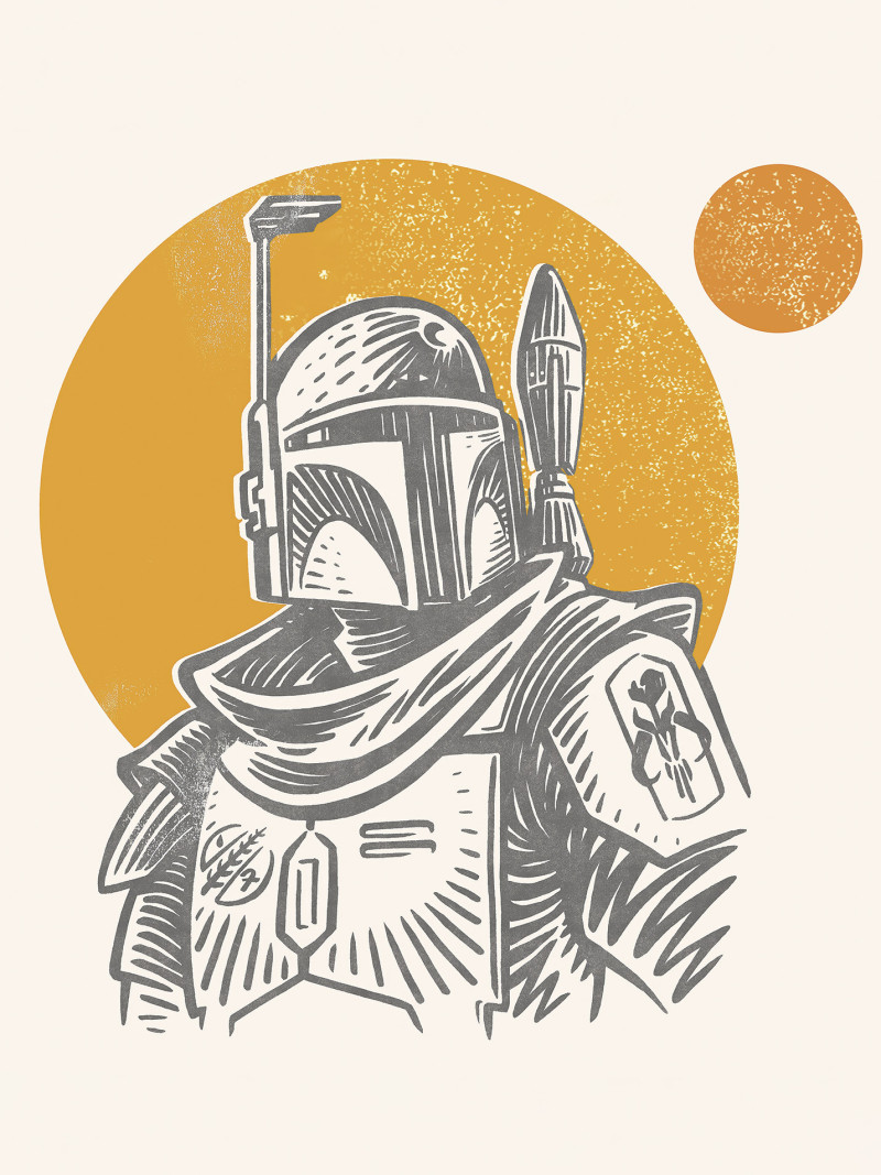 Star Wars Boba Fett Illustration Iconic - Thumbnail View 1