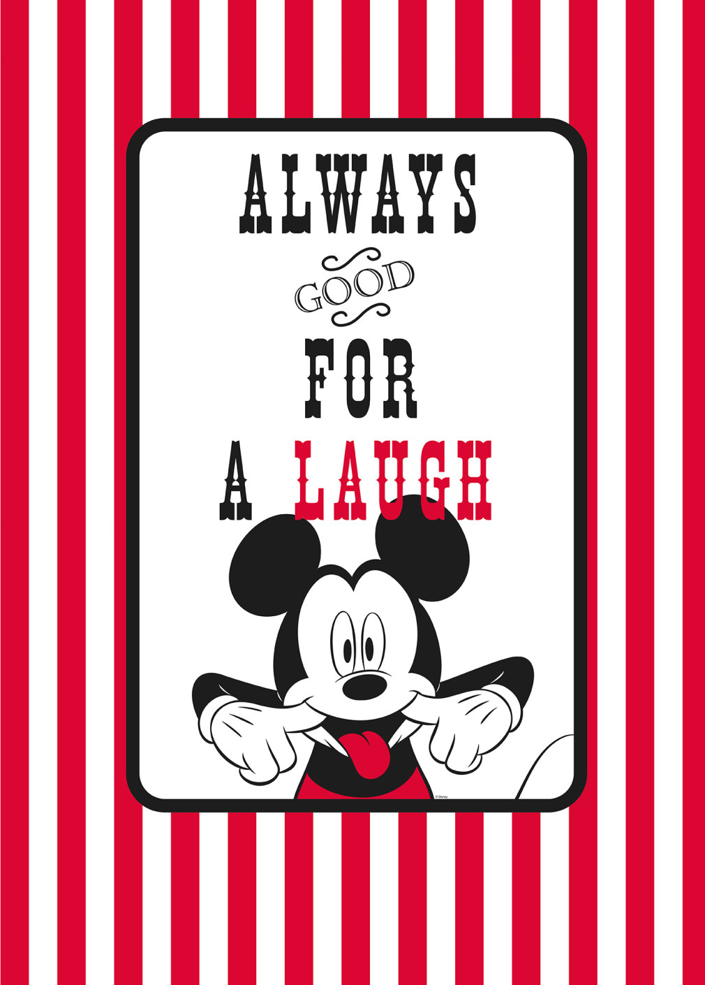 Mickey Mouse Laugh - Playful Mickey Mouse Art | Komar®