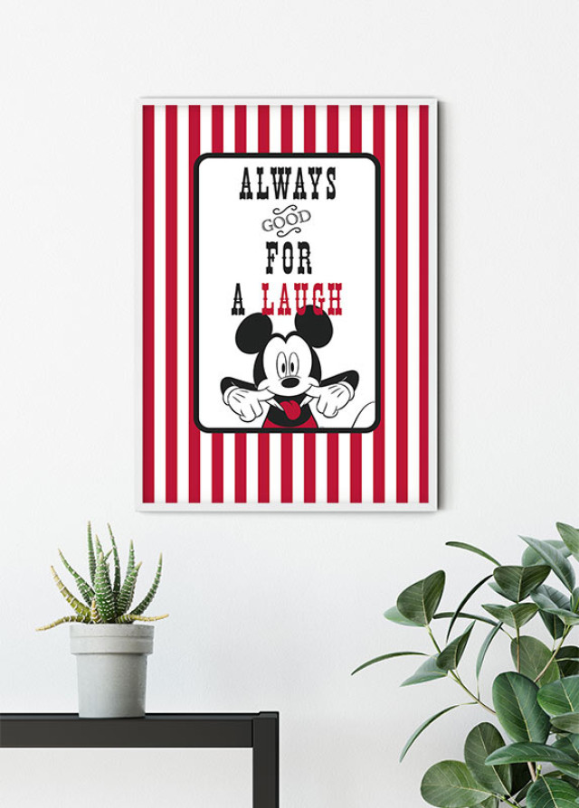 Mickey Mouse Laugh - Playful Mickey Mouse Art | Komar®