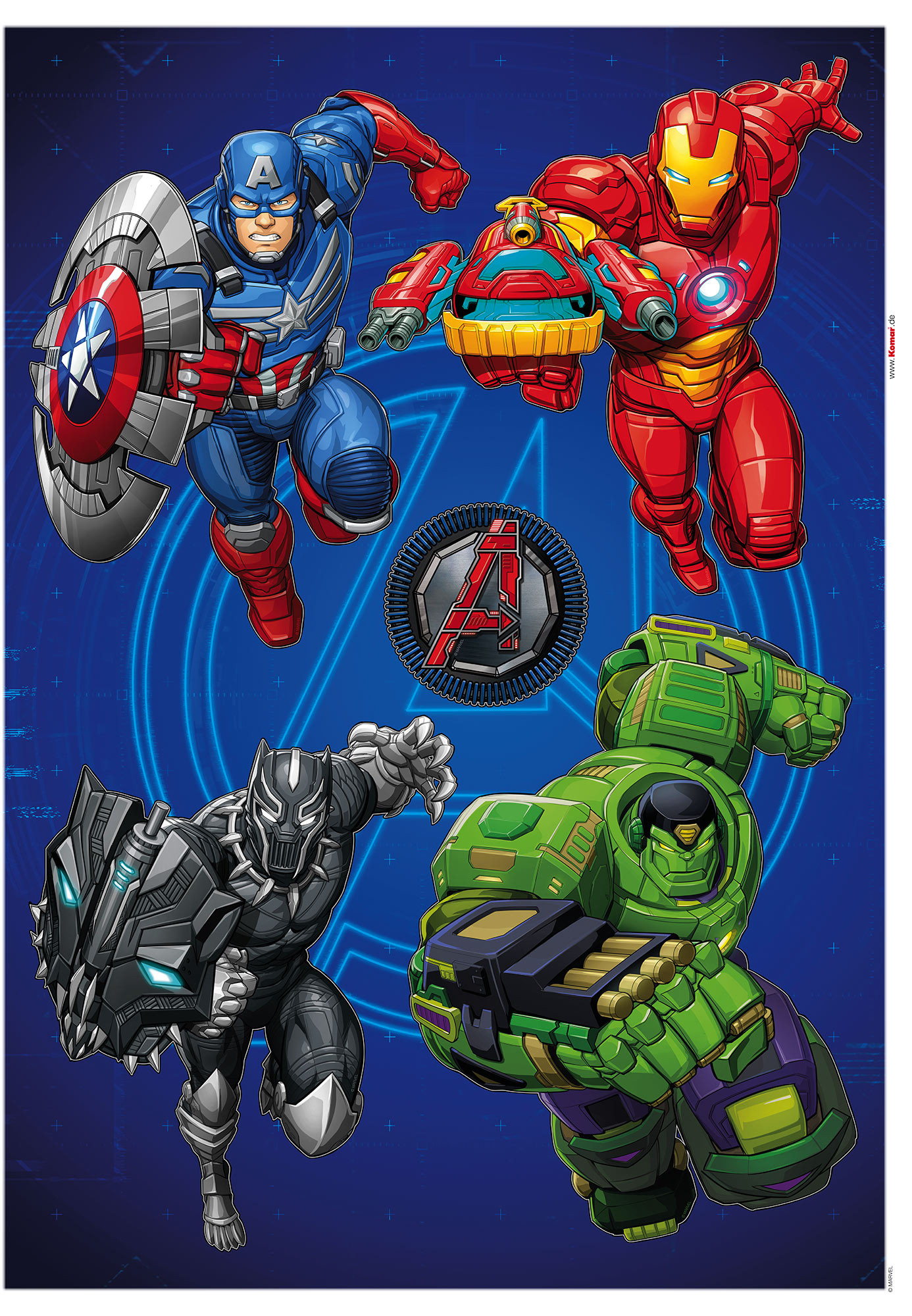 Avengers Mech Strike - Figurine Captain America ou Iron Man