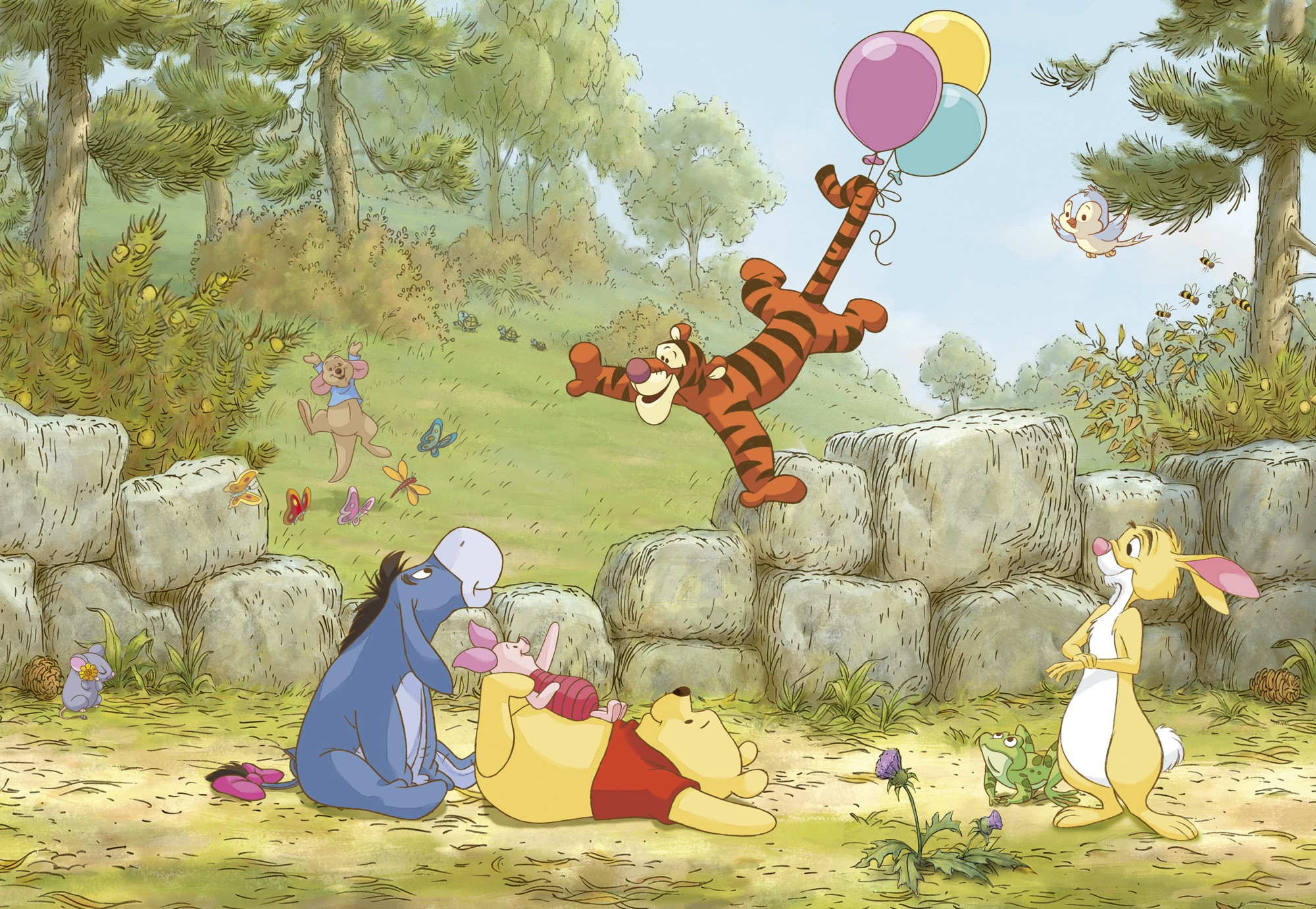 Photomurals  Photomural on paper Winnie the Pooh Ballooning by Komar®