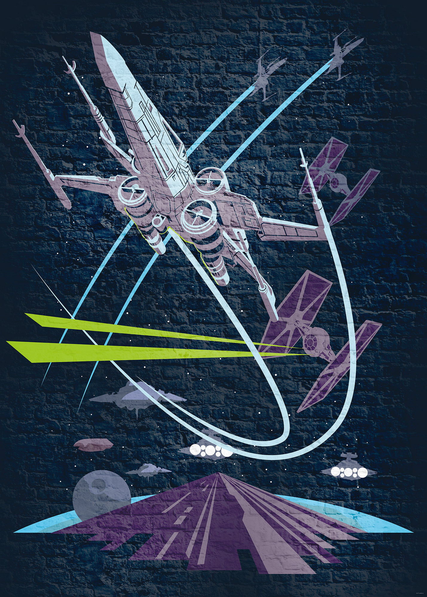 Sticker mural Star Wars Spaceship de Komar®