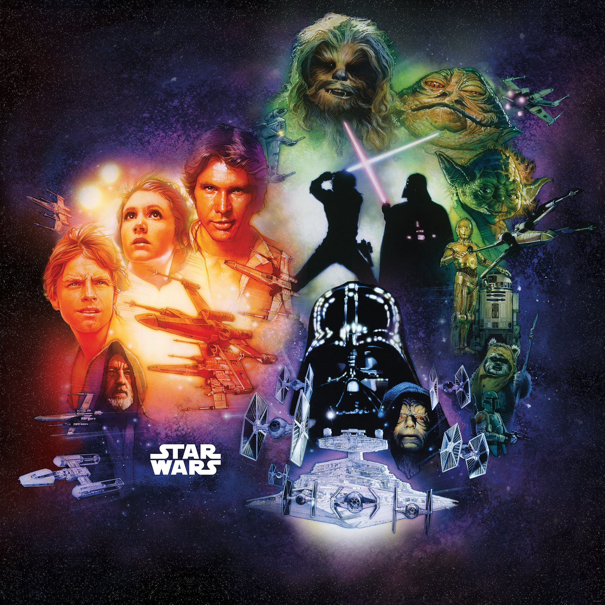 Photomurals  Digital print photomural Star Wars Classic Poster Collage  by Komar