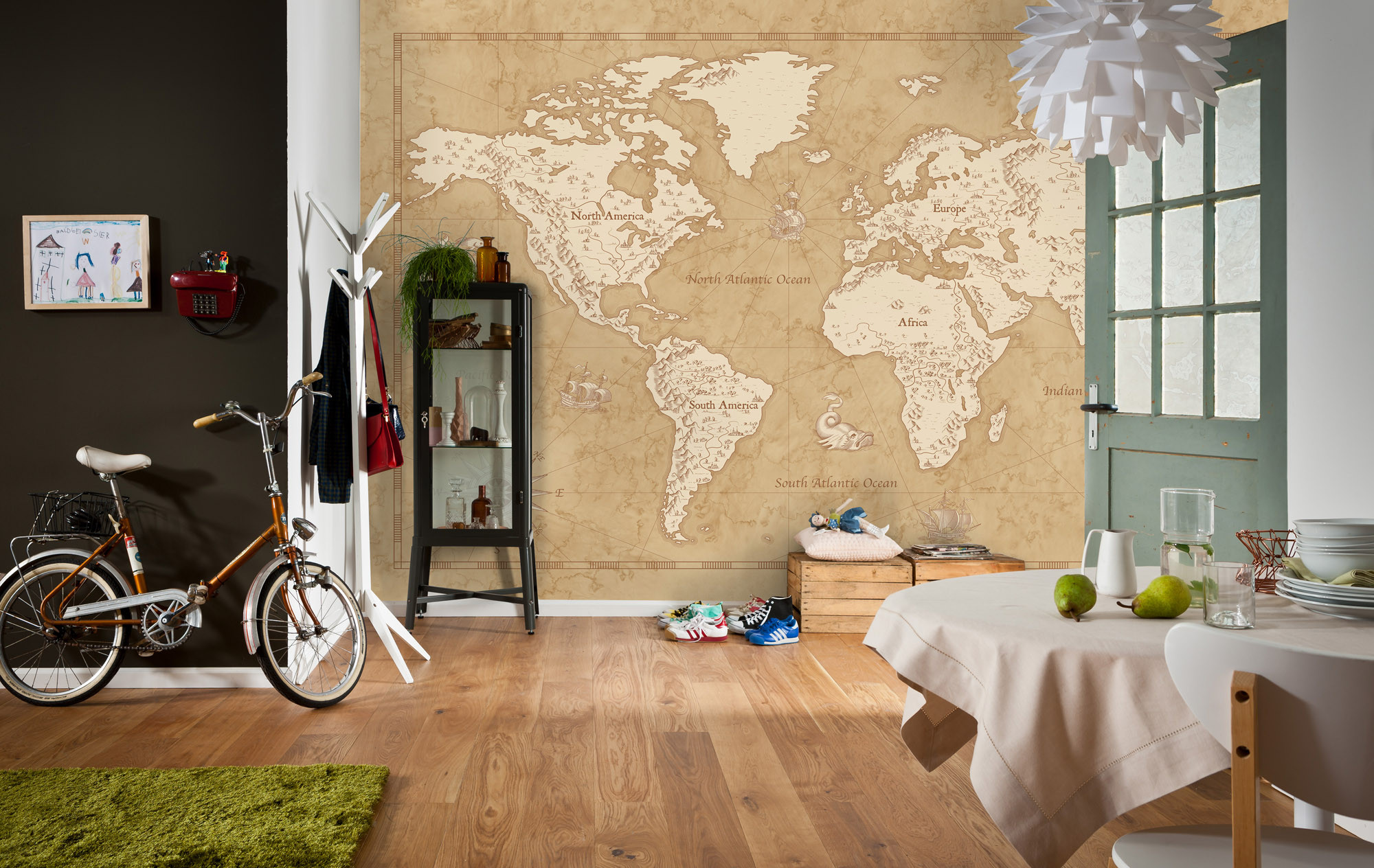 WORLD MAP IMAGINE Wallpaper mural