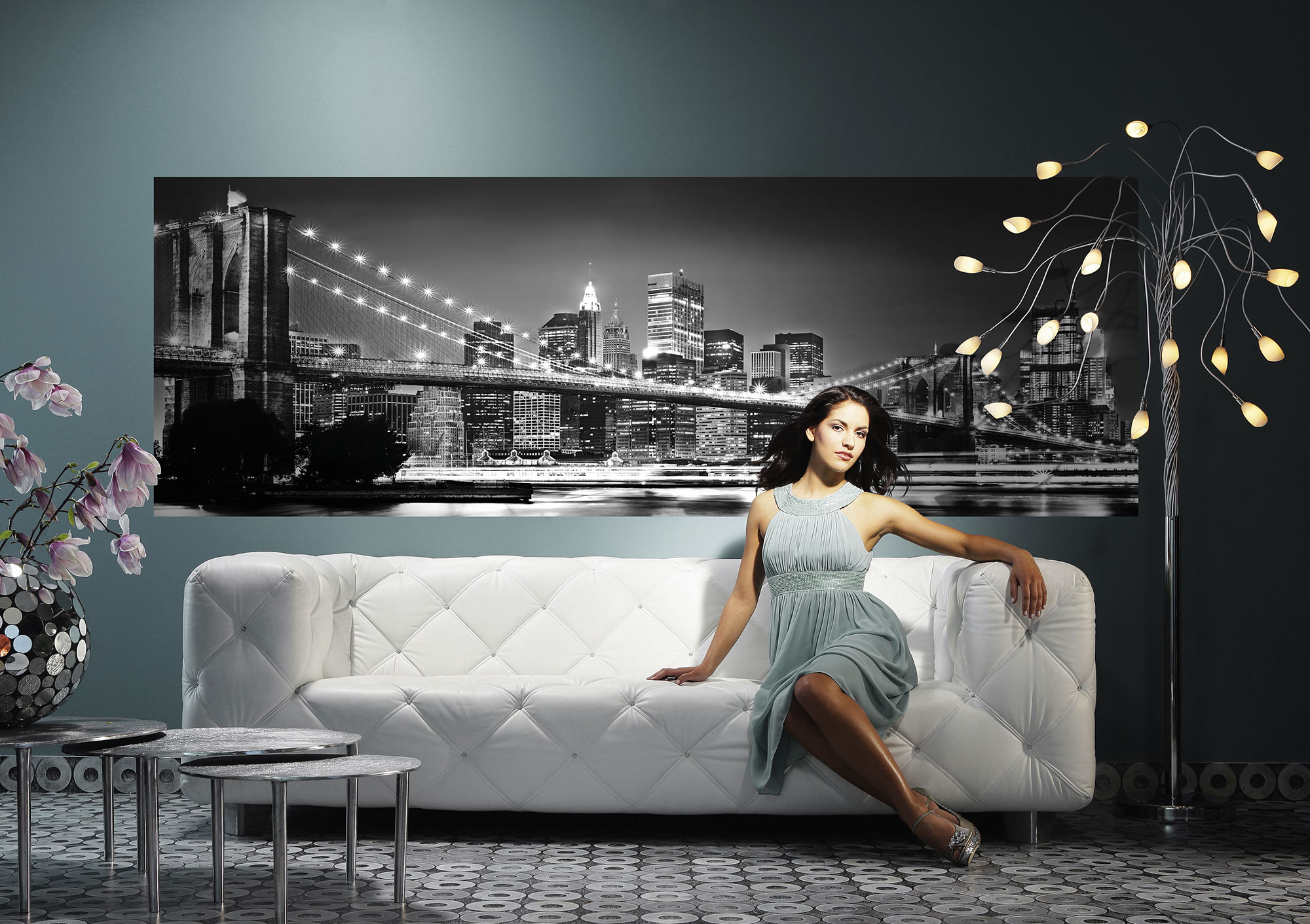 White Brooklyn Bridge/アンリ シルバーマン/ポスター White Brooklyn Bridge/アンリ シルバーマン/ポスター - メルカリ