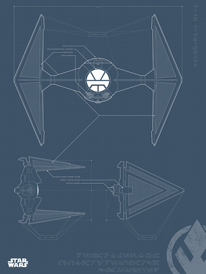 Star Wars Blueprint Sith TIE-Fighter - Thumbnail View 1