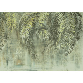 DEQORI Tableau en verre acrylique | Motif plage de palmiers solitaires | horizontale en une seule