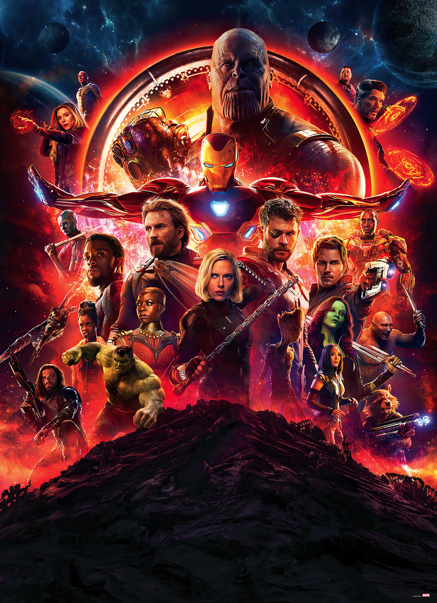 Papier Peint Panoramique Papier peint sur papier Avengers Infinity War  Movie Poster de Komar®