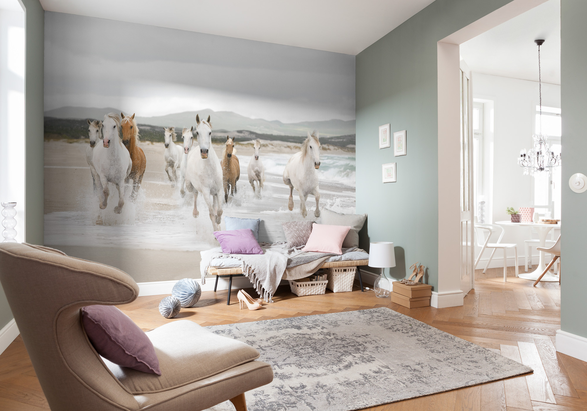 Tenture,Tapisserie murale suspendue de Phase de lune pour chambre de
