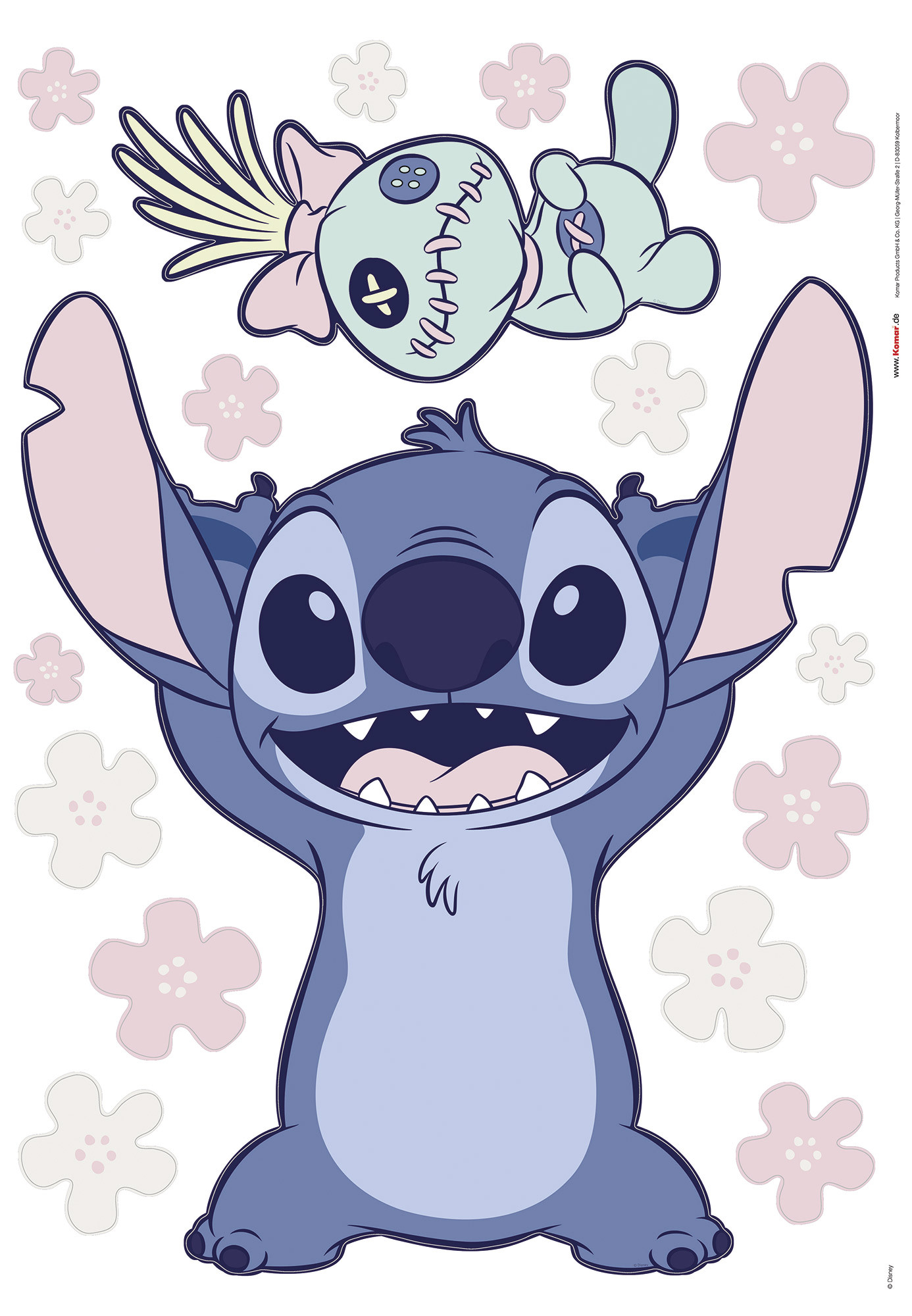 Sticker mural "Disney Lilo and Stitch Lifesize" de Komar® | Disney ...