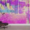 Alleys Rainy pink-yellow - View 1