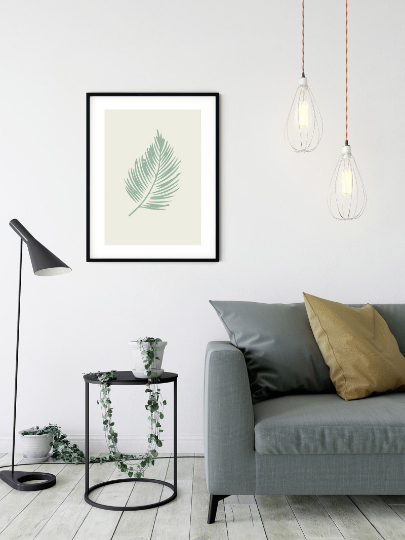 Winter Tropics Black Panther Palm Leaf - View 1
