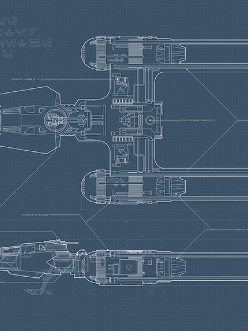 Star Wars EP9 Blueprint Y-Wing - Thumbnail View 1