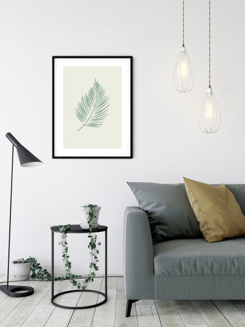 Winter Tropics Black Panther Palm Leaf - Slider Item - View 1