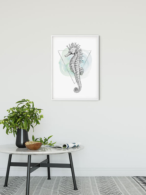 Sea Horse Watercolor - Slider Item - View 1