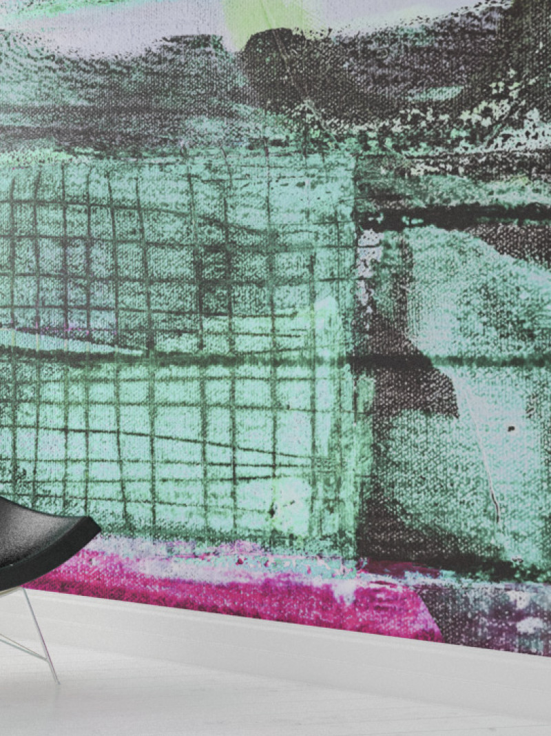 Grid Falling mint - View 1